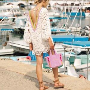 SUNDRESS THE Brand European Eyelet backless dress XS/S